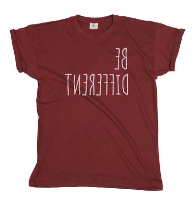 Be Different Tee in maroon