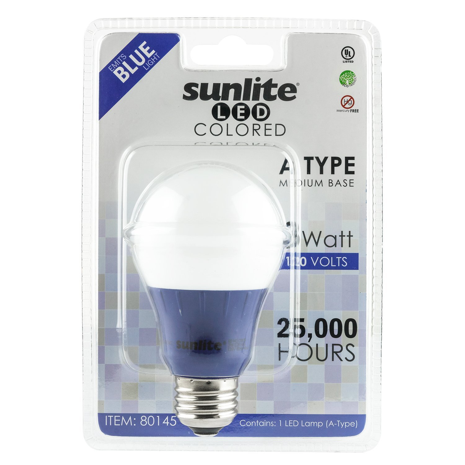 Blue LED Light Bulb in package