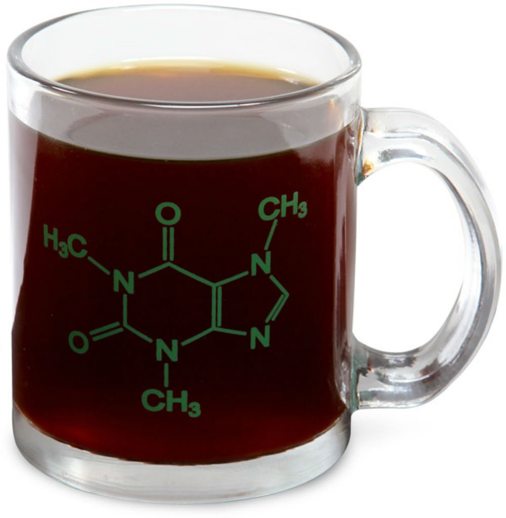 Caffeine Molecule Glass Mug