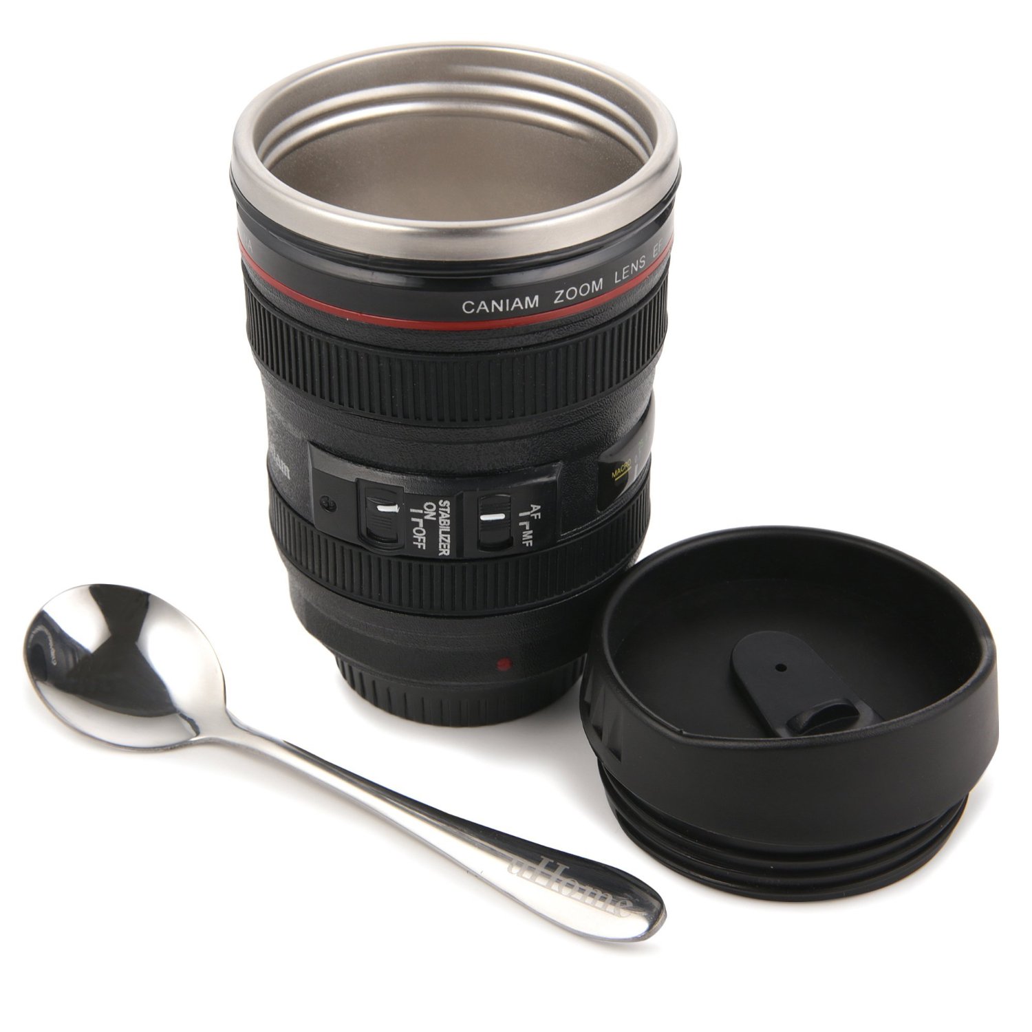 Camera Lens Travel Cup - Open