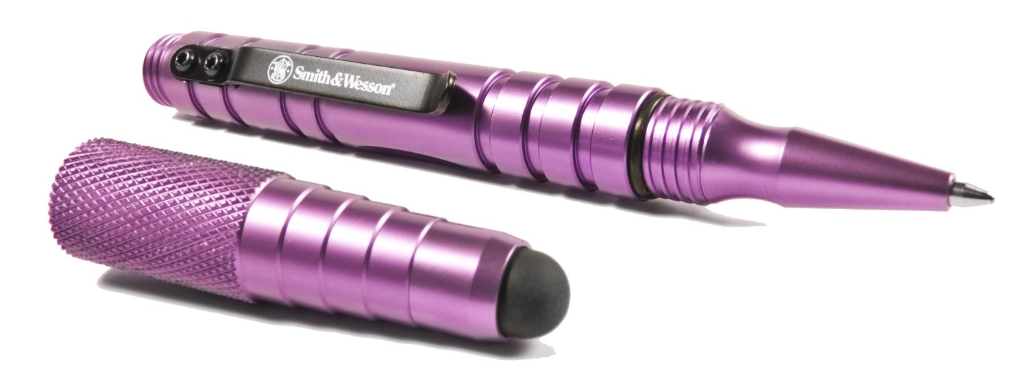 S&W Tactical Pen with Stylus Tip - pink