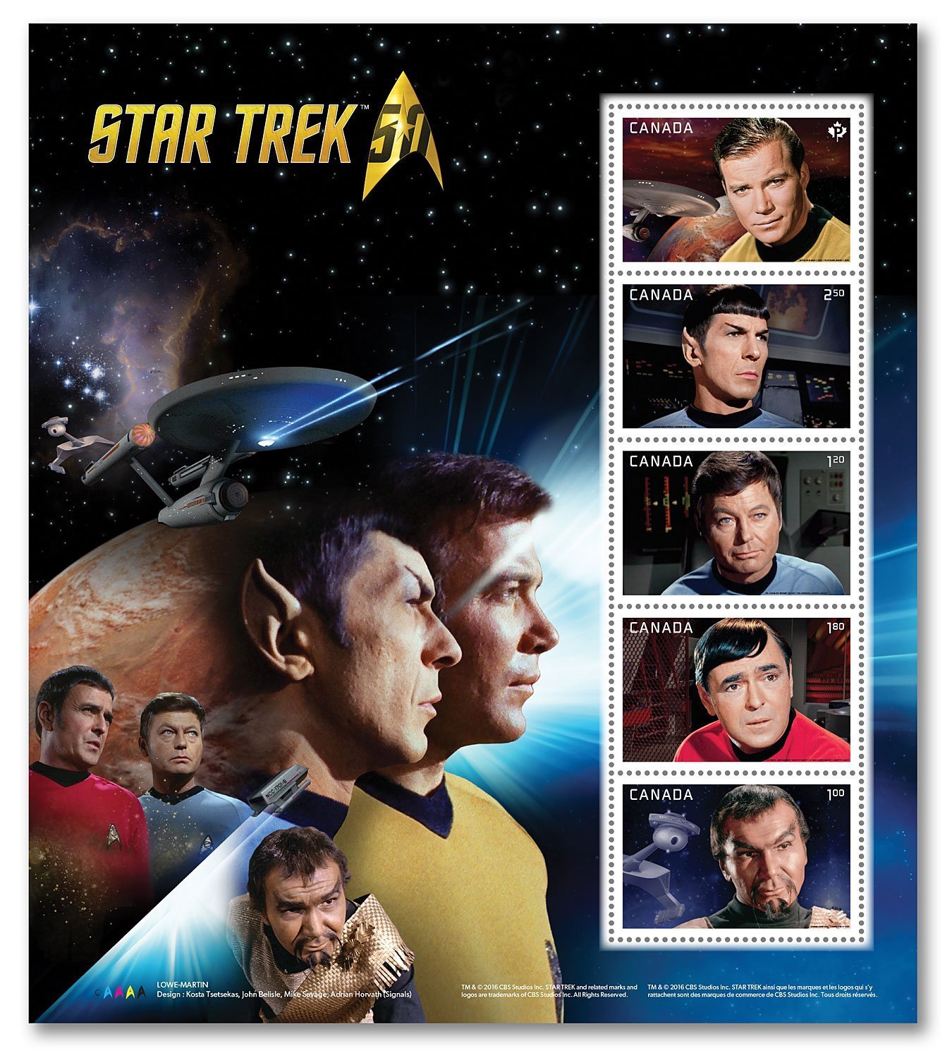 Star Trek 50th Anniversary Stamps