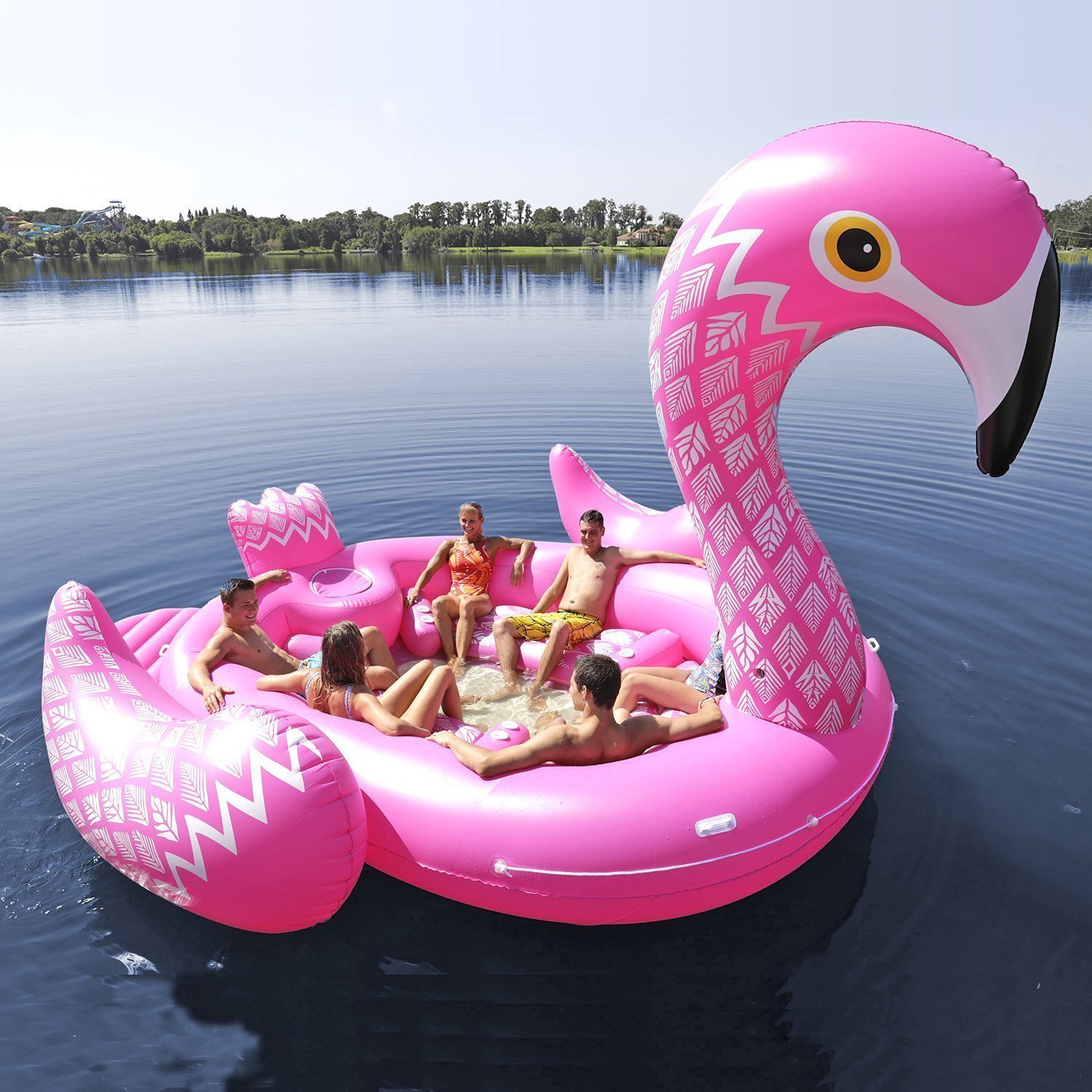 Pink Flamingo Lake size blow up raft